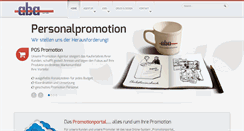 Desktop Screenshot of aba-promotion.de